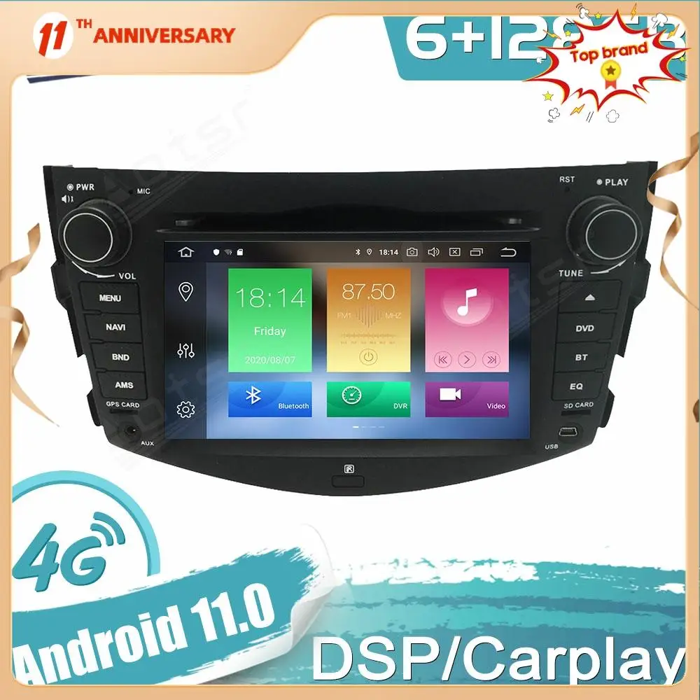 

Автомагнитола на Android 11 для Toyota RAV4 2006-2012 с GPS-навигацией