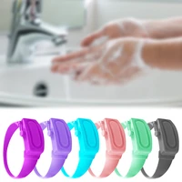new wristband type hand dispenser hand sanitizer dispenser silicone wearable dispenser pump disinfect wristband outdoor tools