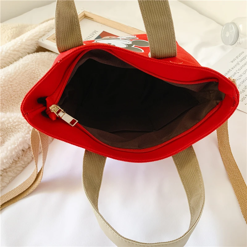 Disney 2020 Женская Холщовая Сумка через плечо с Микки Маусом модная сумочка Минни