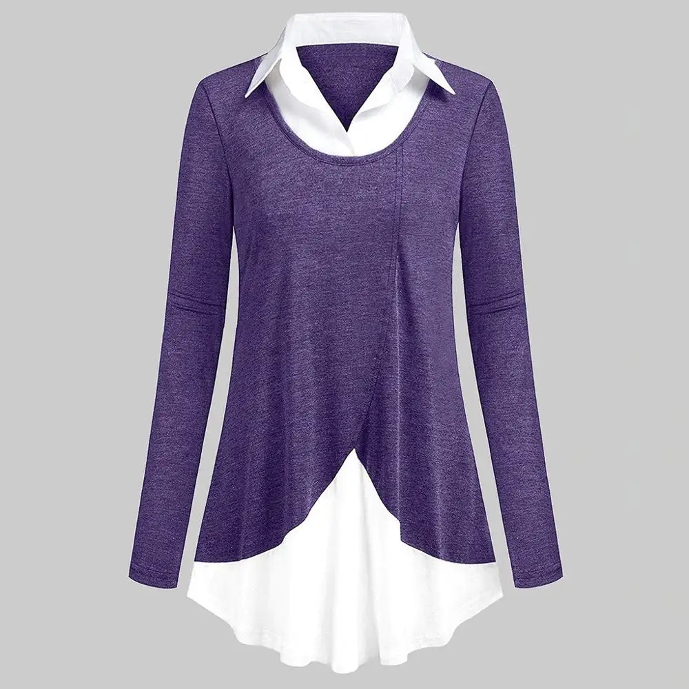 Женская Толстовка Весна 2020 Повседневный длинный рукав отложной воротник