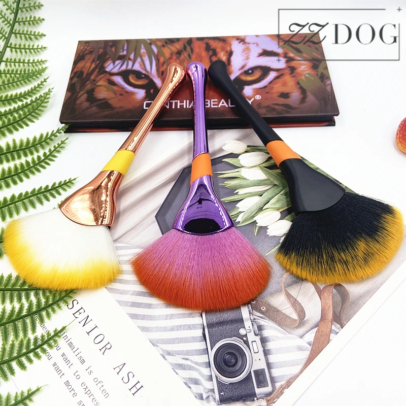 БОЛЬШАЯ Кисть для макияжа ZZDOG Высококачественная пушистая веерообразная