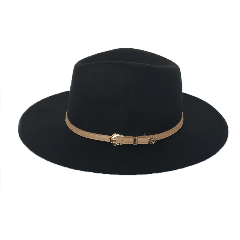 

YY 9CM Wide Brim Trilby Cap for Men Panama Jazz Fedora Women Winter Church Hats Wool Felt Cap Sombrero Hombre Vintage FD19036