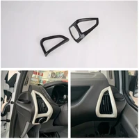 carbon fiber style abs car inner dashboard ac outlet air outlet cover trim fit for ford transit 2017 ford tourneo custom 2016