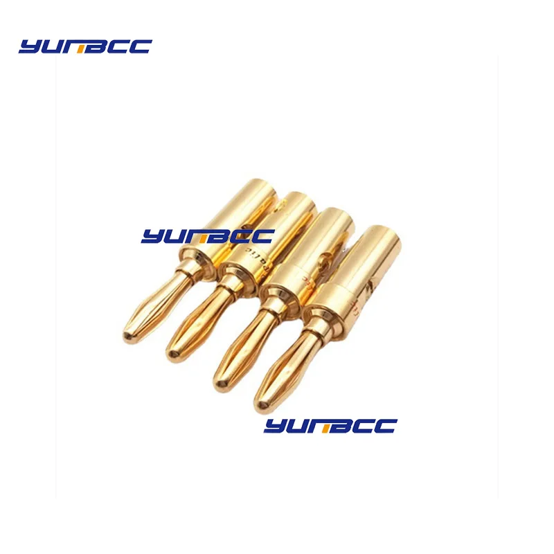 

5 Pcs Budweiser Copper Gold-Plated Cross Banana Plug Gold-Plated Cross Budweiser Solderless Banana Head Budweiser Banana Plug