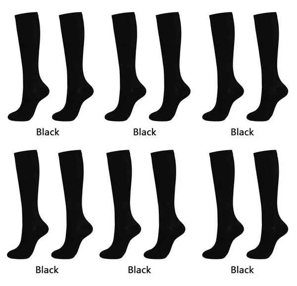 

6 Pairs/Lot Compression Socks Men and Women Relief Leg Pain Prevent Varicose Veins Leg Edema Patients Fit Running Athletic