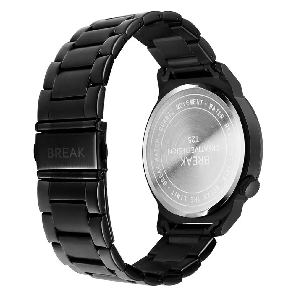 HobbyLane BREAK T25 Fashion Men Women Waterproof Steel Strap Casual Quartz Wrist Watch | Наручные часы