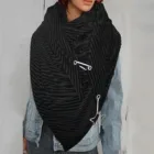 Шарф 2021, женский модный однотонный мягкий шарф на пуговицах с принтом звезд, повседневные теплые шарфы, шали, универсальная Шаль, Шарф