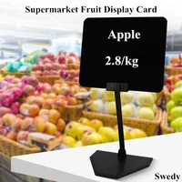 a5 210x148mm plastic supermarket fruit vegetable price tags display stand rewrite table products price sign card holder stand