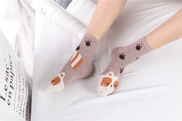 Женские хлопковые теплые длинные мягкие носки для девочек женские милые подарки