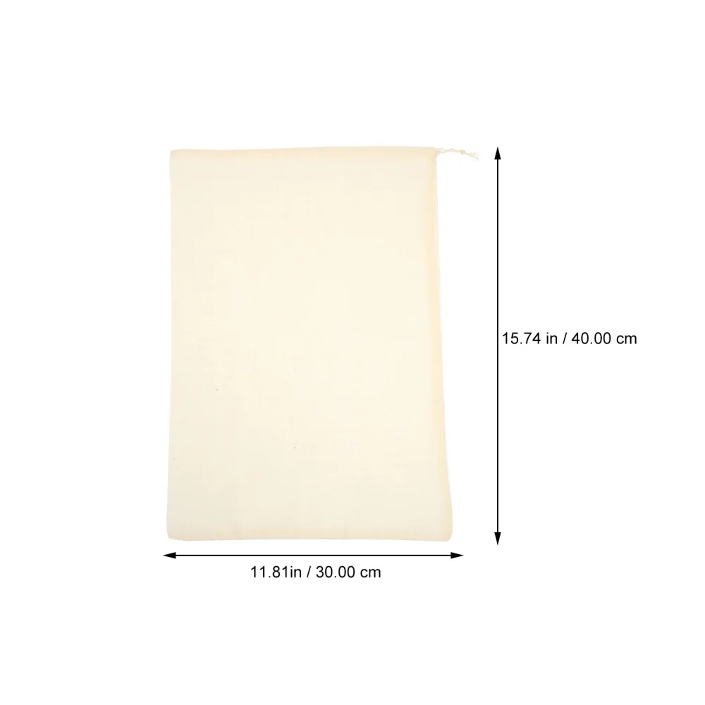 

6Pcs Drawstring Medicine Pouches Strainer Bags Soup Filter Bags (Beige)