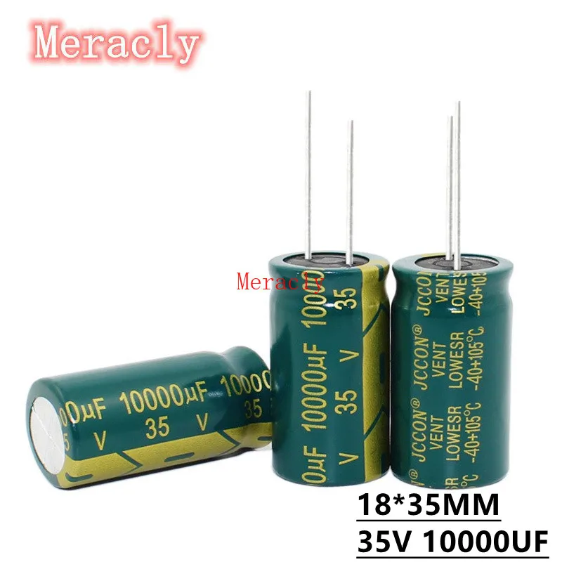 

5PCS 35V 10000UF Aluminum electrolytic capacitors Own factory long life High frequency and low resistance best quality 20%