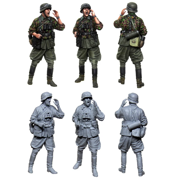 1/35 World War II officer Resin Model Soldier GK military theme Unassembled and unpainted kit | Игрушки и хобби