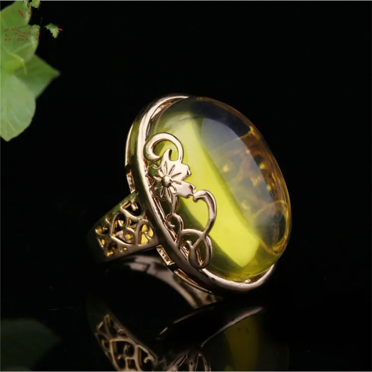 Кольцо из чистого серебра S925 с натуральным куриным маслом желтым медом воском