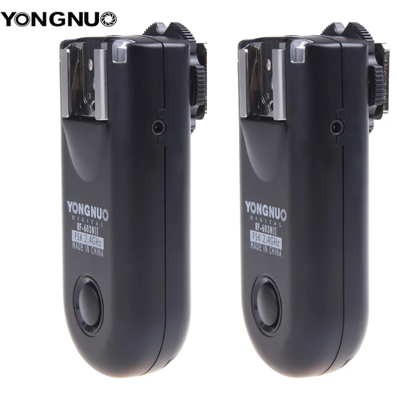 Беспроводной триггер YONGNUO RF603II 2 трансивера для Nikon D7000 D5000 D700 D300 D3100 D610 Canon 5D Mark II III 6D