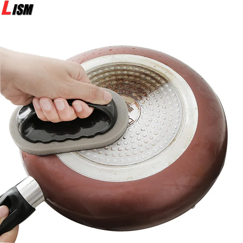 

2PCS Strong Decontamination Brush Sponge Tiles Brush Cleaning Magic Descaling Knife Pan Pot Cleaner Kitchen Clean Tools