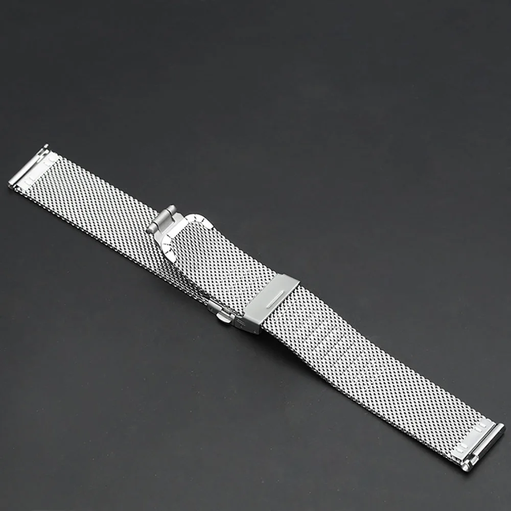 

Quick Release Watch Strap Milanese Folding Clasp Stainless Steel Watch Band Replacement Strap 16mm 18mm 20mm 22mm 24mm