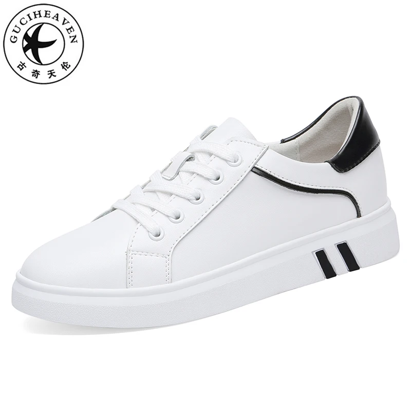 Новинка 2019 года женская обувь на шнуровке с круглым носком цвет белый черный