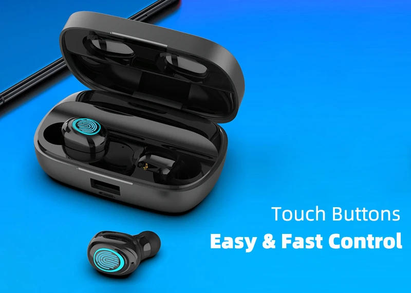 Ralyin 50 часов воспроизведения поддержка AAC TWS наушники V5.0 Bluetooth наушники беспроводные наушники для xiaomi с micphone power displa