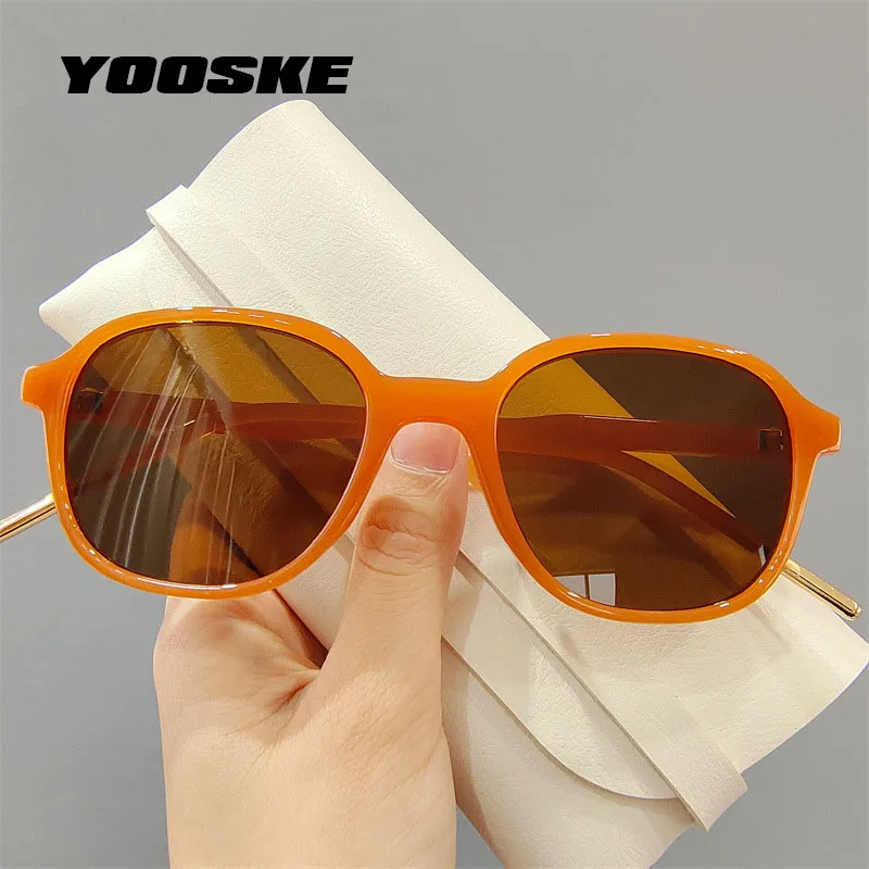 

YOOSKE Retro Decorative Sunglasses Women Small Round Frame Trendy Sun Glasses Female Fashion Oval Glasses UV400