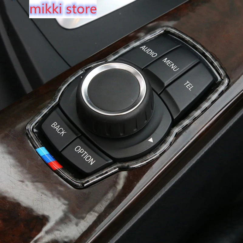

Carbon Fiber Car Inner Multimedia Buttons Frame Cover Trim Sticker For BMW F01 F10 F15 F16 F20 F48 F45 F30 F32 F34 F35 F36 E90