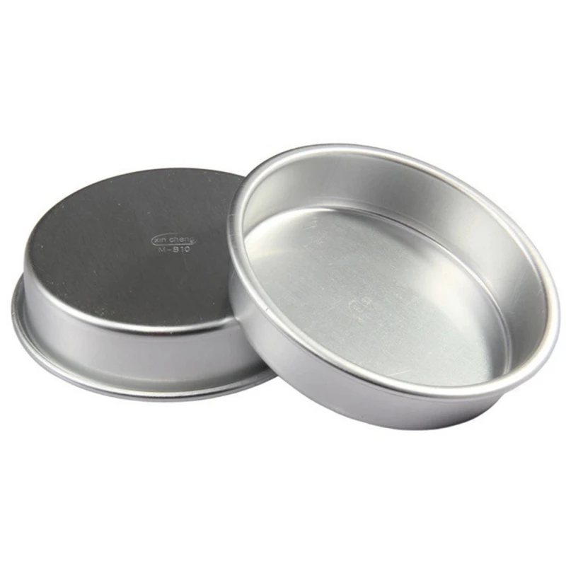 

DIY Cake Mold Round Cake Bread Pan 4 inch Aluminum Non Stick Bottom Pudding Mold Hamburger Mold Baking Pastry Tools Bakeware