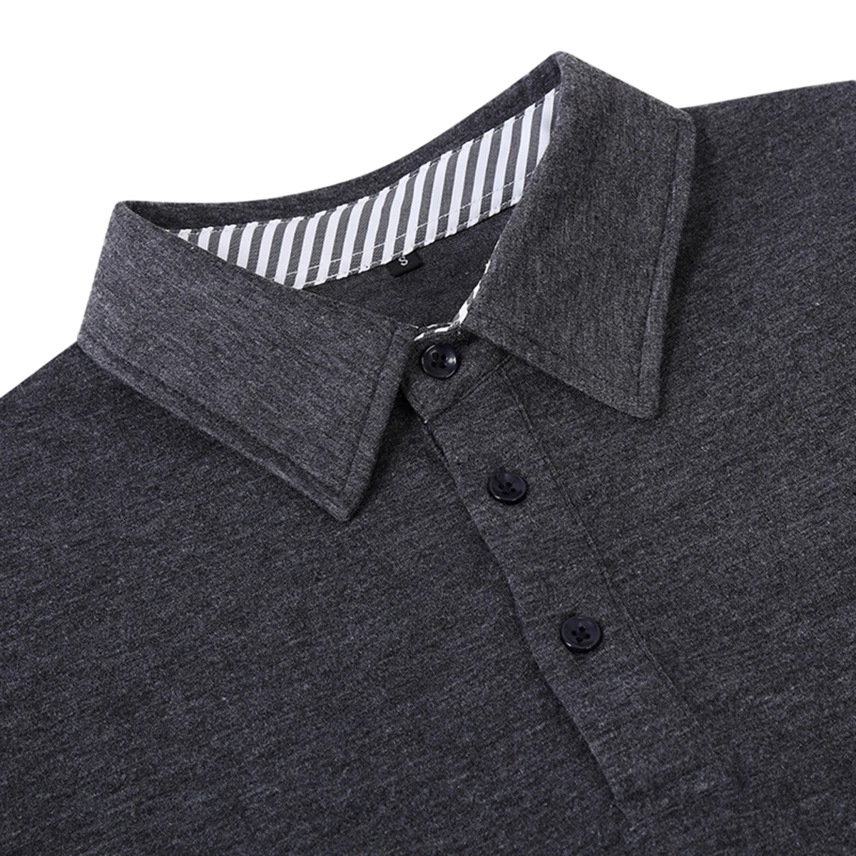 

Men's Casual Shirts Slim Fit Long Sleeve Striped Collar Solid Color Shirt Tops