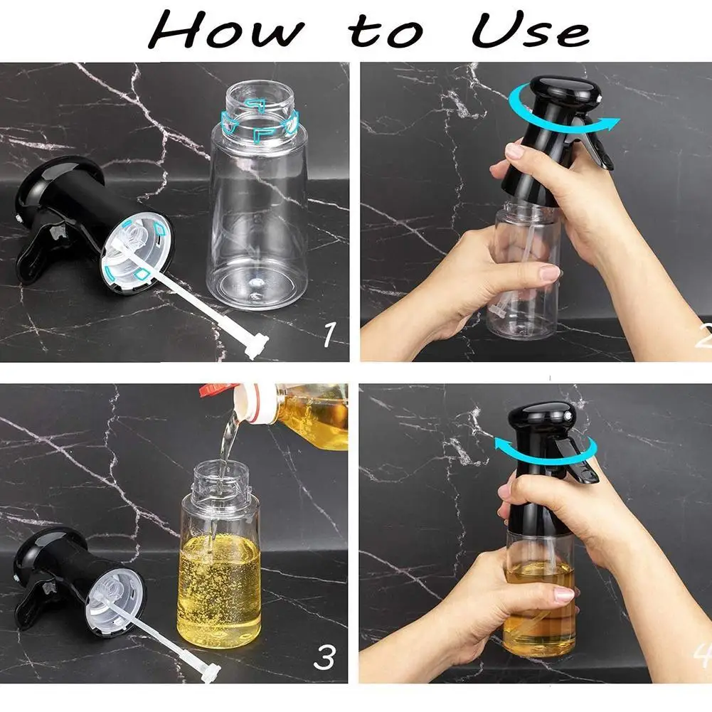 

210ml Oil Spray Bottle Cooking Baking Vinegar Mist Kitchen Spray Barbecue Cookware Tools Bottle Sprayer I8N6