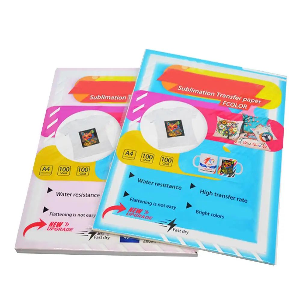 100PCS T-Shirt A4 Heat Transfer Paper Printing Clear Inkjet Waterslide Decal For Non-cotton Clothes T-shirt | Канцтовары для офиса