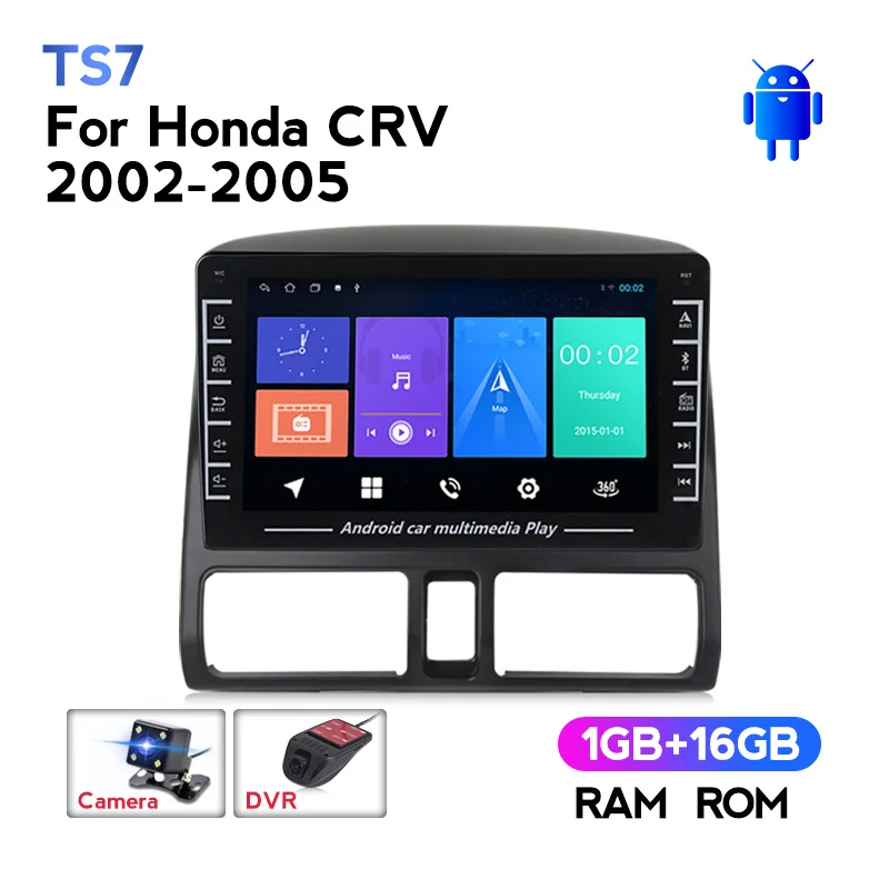 MEKEDE IPS Android Car radio For Honda CRV 2 2001 2002 2003 2004 2005 2006 WIFI DVR GPS Multimedia player support rear cam swc | Автомобили