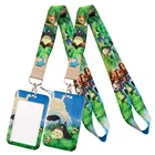 Шнурок японского аниме для ключей, цепочка для удостоверения личности, чехол для кредитной карты, брелок для шеи, держатель для ключей, аксессуары для ключей