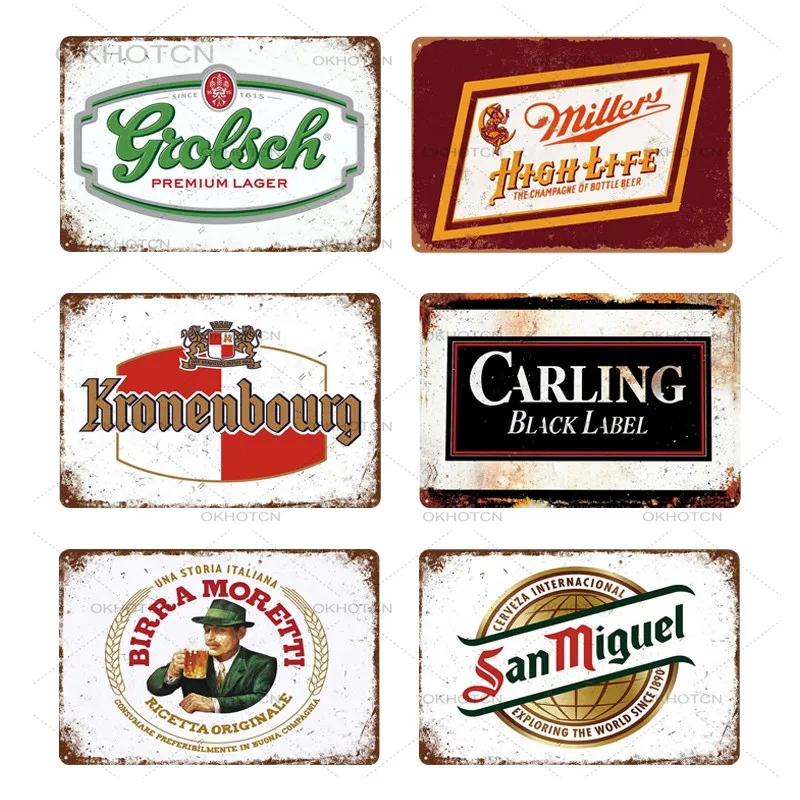 Корона Экстра - Пиво Плакет Металлический Миллер Волл Арт Постер Бар Паб Кафе Клуб Декорация Винтажный Домашний Декор.