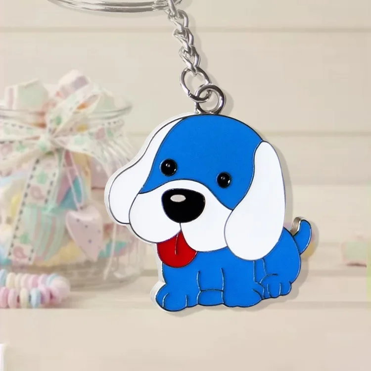 

Dog Keychain Wholesale Custom Cute Cat Metal Keyring Car Bag Handbag Purse Charms Christmas Small Gifts Trinket Chaveiro Llavero