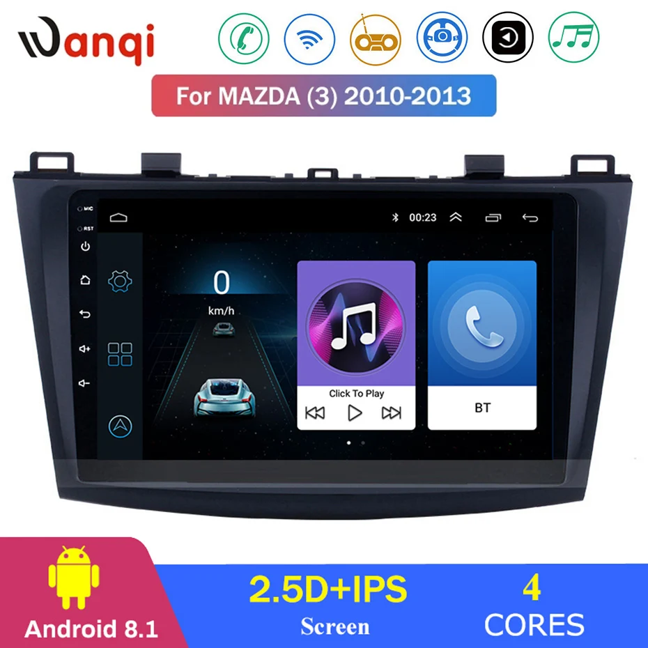 Для Mazda 3 2010-2013 автомобильный Радио Мультимедиа Видео плеер навигация gps Android 8 1
