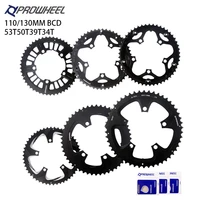 prowheel road bicycle sprockets 110bcd 130bcd crankset chainwheel 34395053t chainring 91011 speed bike tooth plate parts