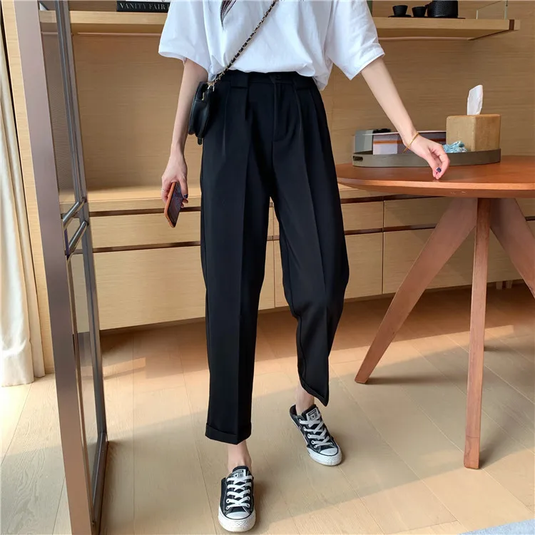 

5289 spring and autumn 2021 new Korean version was thin and wild loose casual pants women