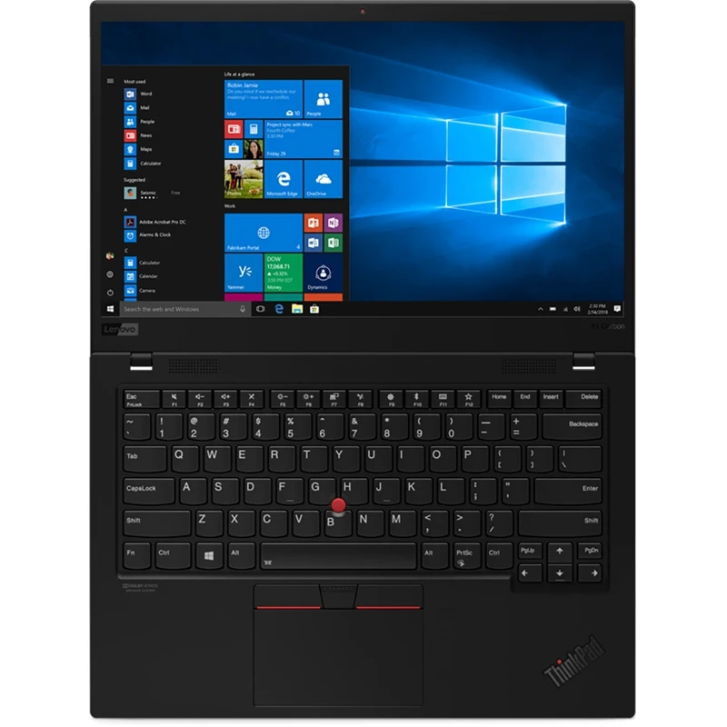 Ноутбук Lenovo ThinkPad X1 Carbon (Gen 7) 14" IPS Intel Core i7-8565U 16 Гб SSD 512 Graphics 620 Win10 20QD00M2RT | Компьютеры