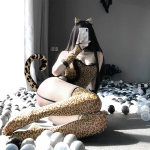 Горячее сексуальное Эротическое белье с леопардовым принтом, костюм для косплея, Женский костюм на Хэллоуин с дикими животными, ночная Клубная форма с котом