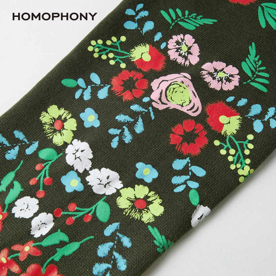 

HOMOPHONY Women Dresses Print Floral Casual Autumn Long Sleeve Plus Size Flower Solid Vintage Dresses For Women Vestido