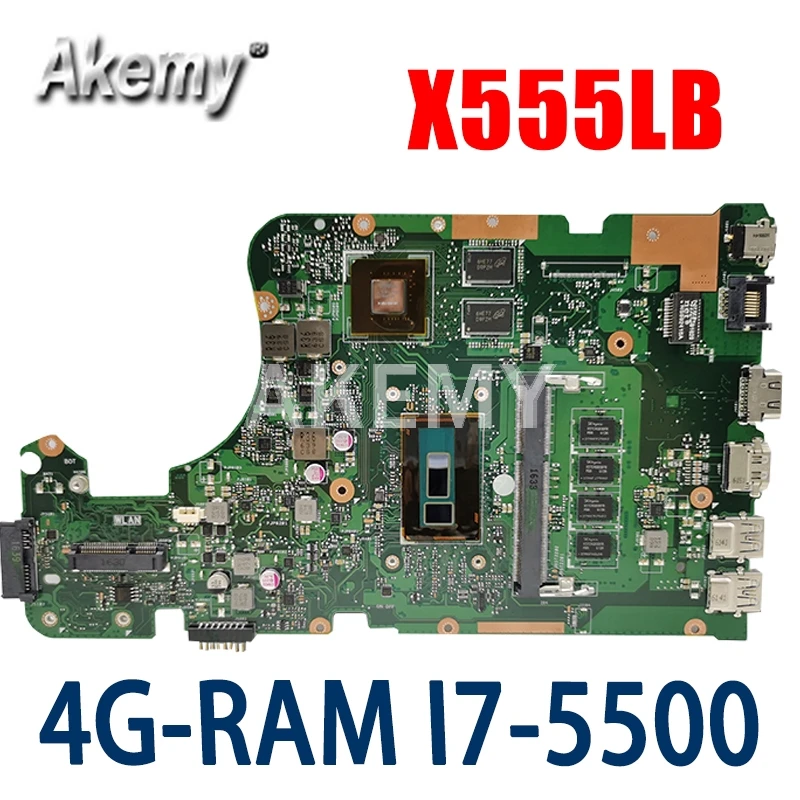 

EDP X555LB mianboard X555LD REV 3.6 For Asus X555LJ X555LF X555LB X555LP laptop motherboard cpu 4G-RAM I7-5500 GT940M/2GB
