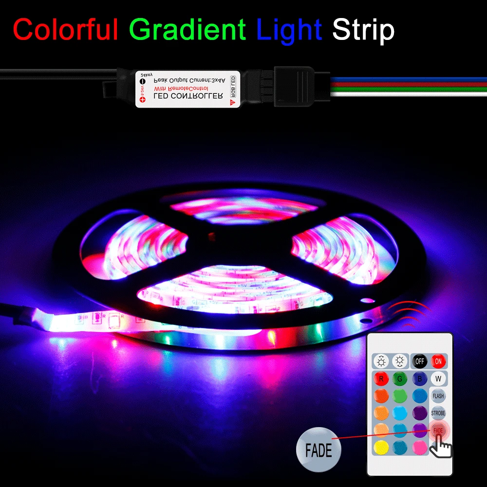5V USB LED Strip RGB Flexible Light Tape Waterproof Ribbon TV Backlight Lighting Decoration Lamp | Освещение