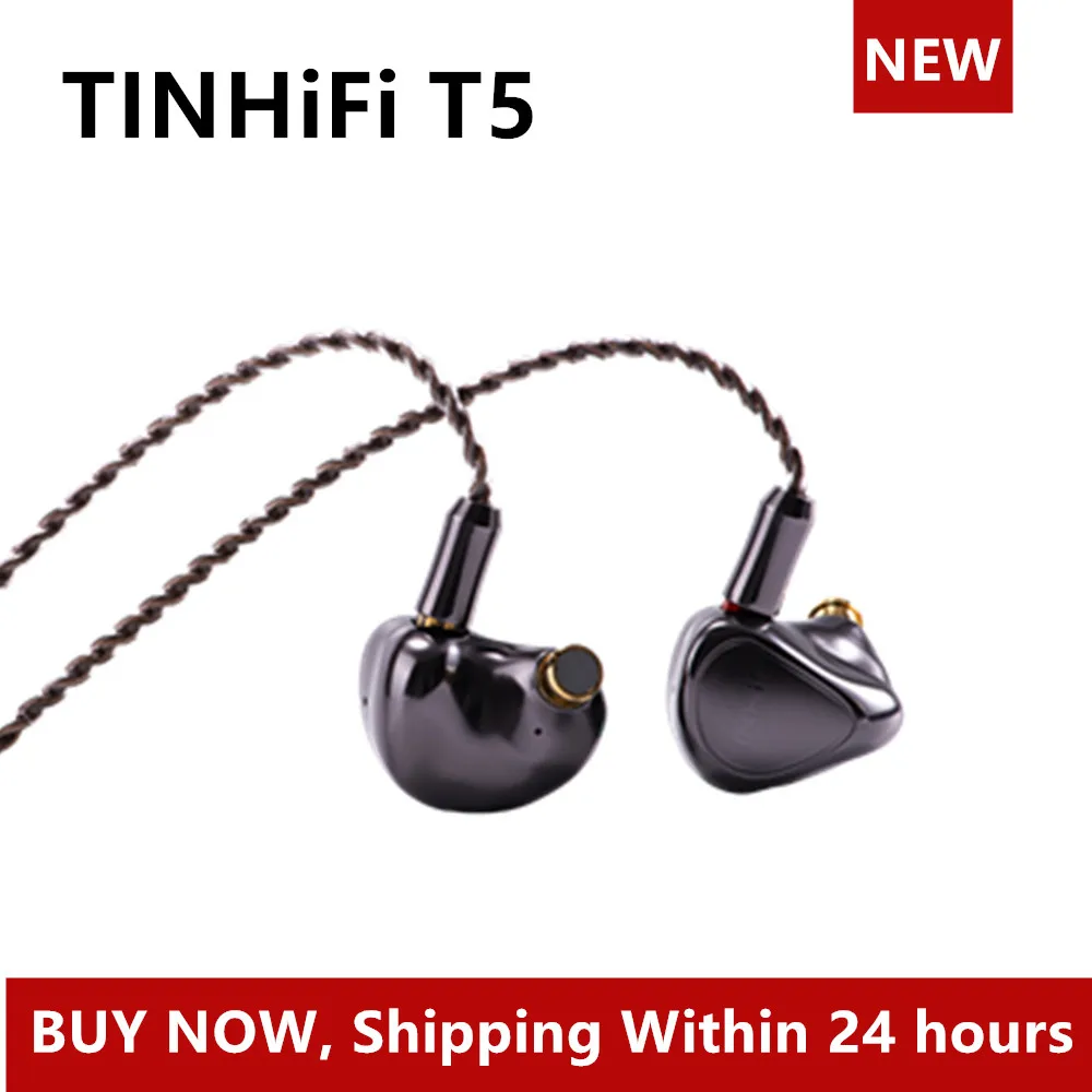 Новейшее Tinhifi T5 вкладыши наушники 10 мм DOC драйвер бас металлическая гарнитура с