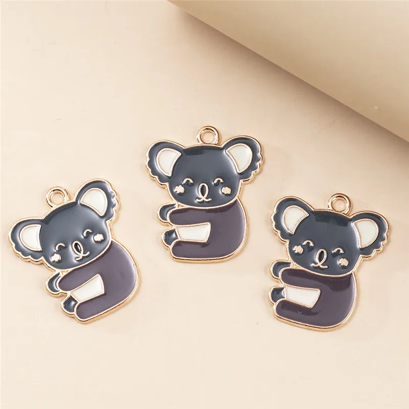 10pcs/lot Enamel Animal Koala Charms Pendant DIY Earring Bracelet Necklace For Jewelry Making Accessories | Украшения и