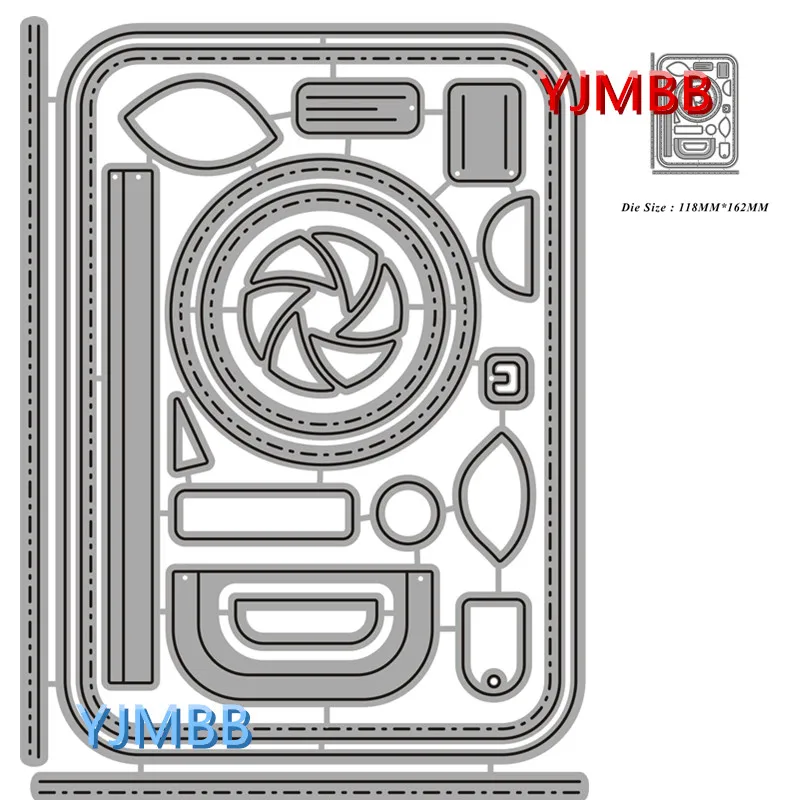 

YJMBB New Beautiful Recording Turntable Tape Metal Cutting Dies Scrapbook Album Paper DIY Card Craft Embossing Die Cutting