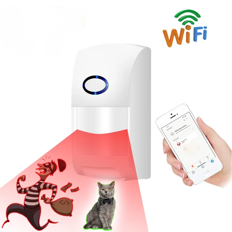 

Smart WiFi Infrared Detectors Motion Sensor Alarm Compatible With APP Smart Life APP