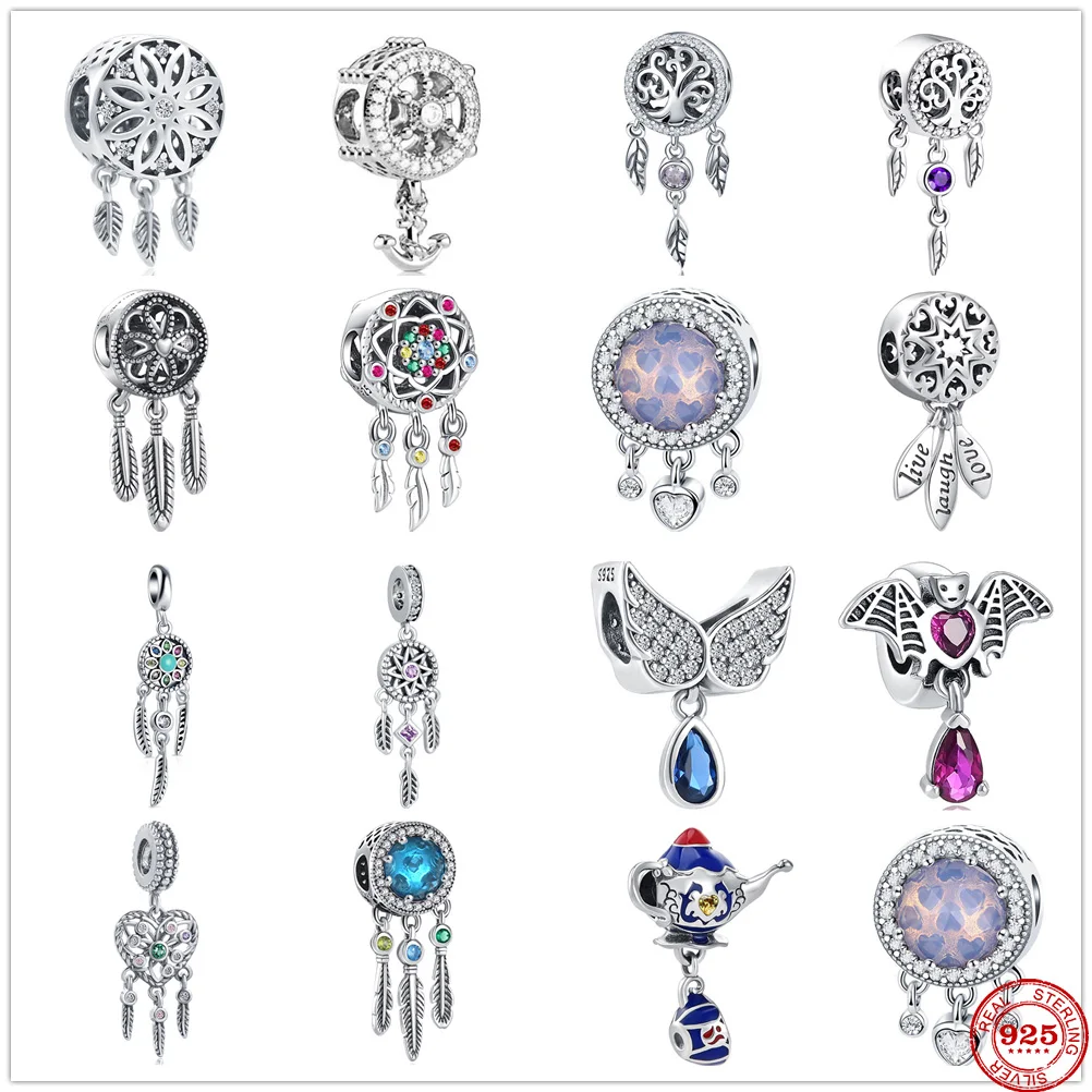 Новинка подвеска Ловец снов в виде чайника и ангела сделай сам изящные бусины