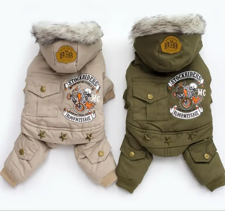 Хлопковая теплая одежда для собак костюм домашних пальто чихуахуа йоркширского