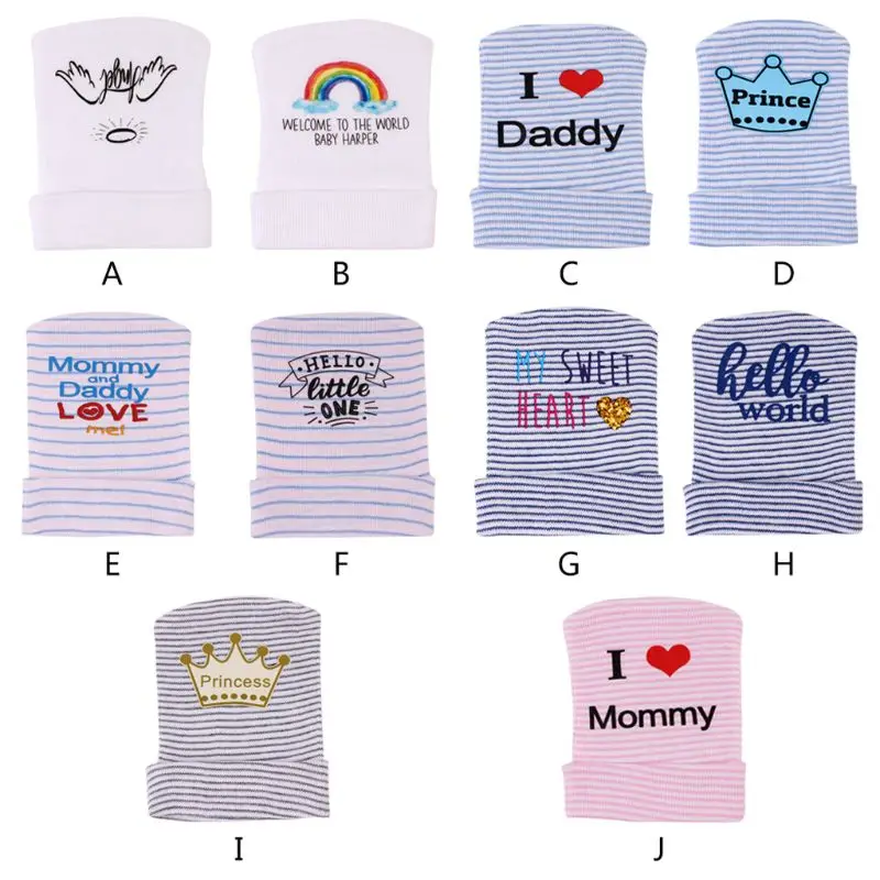 

2020 Newborn Baby Hat Toddler Caps Bow Beanies Soft Hospital Hats Baby Warm Hat