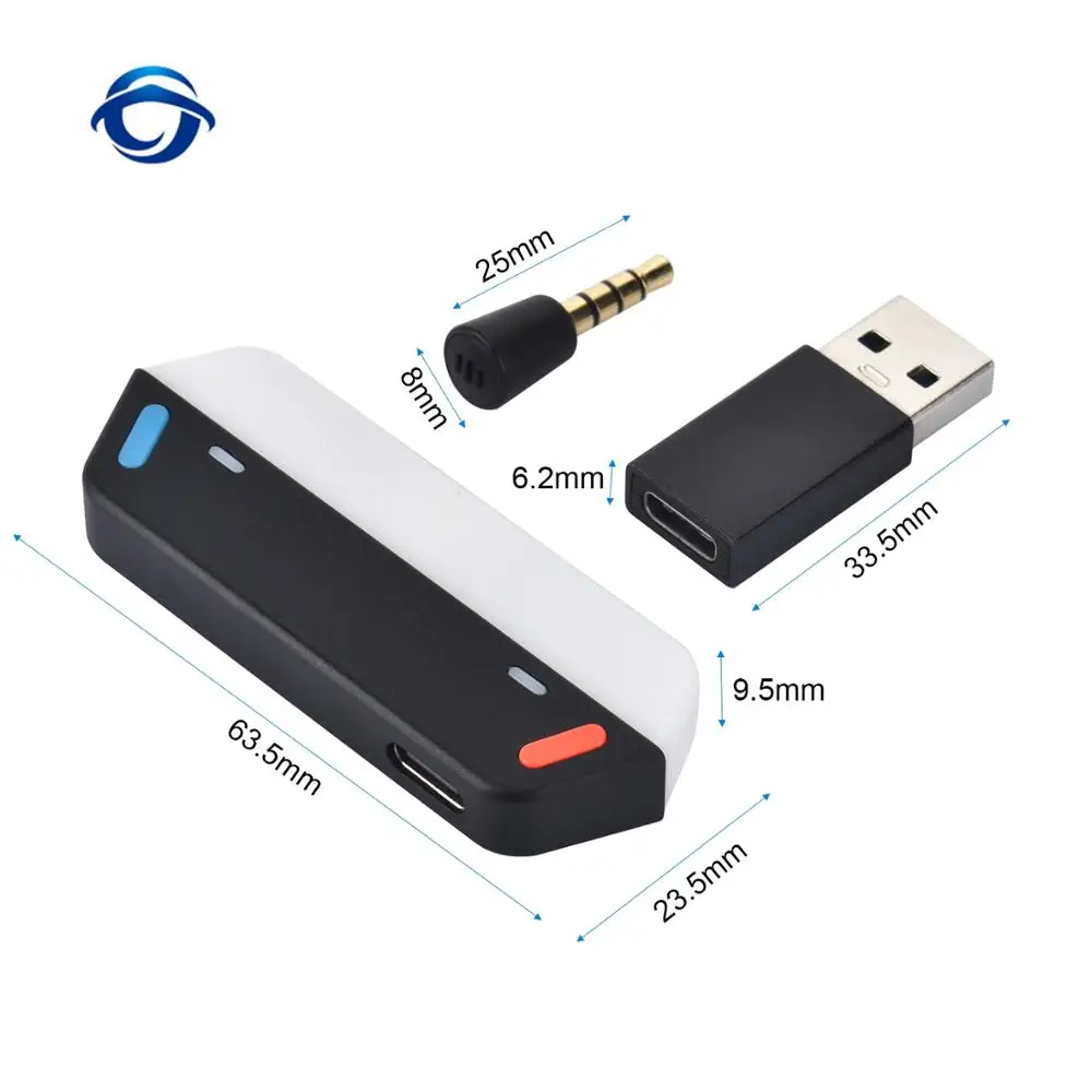 Беспроводной USB Bluetooth адаптер Type C для передатчика Nintendo Switch V5.0 с низкой задержкой