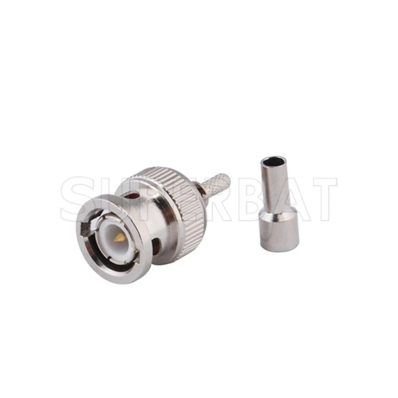 Superbat BNC Crimp Male Connector for RG174 RG316 1.13mm 1.37mm Cable