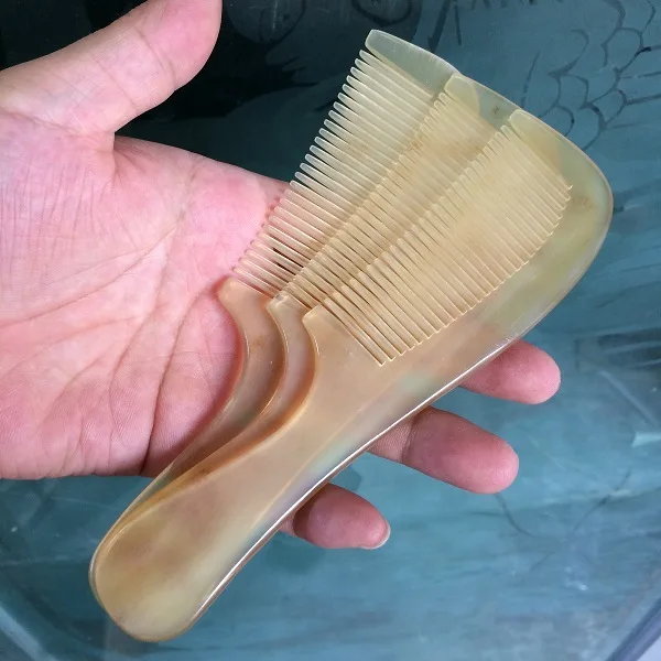 horn comb Girl Natural Anti Static Buffalo Horn Comb Massage Hair Care Health Brush Prevent Loss Hairbrush Gift Hot Sale